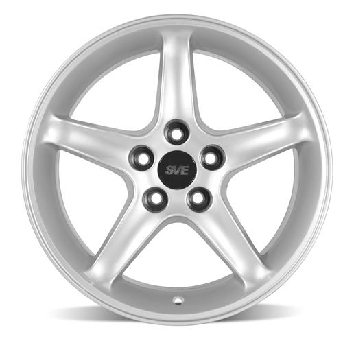 1994-04 Mustang SVE 95 Cobra R Wheel & Nitto Tire Kit  - 17x9 - Silver