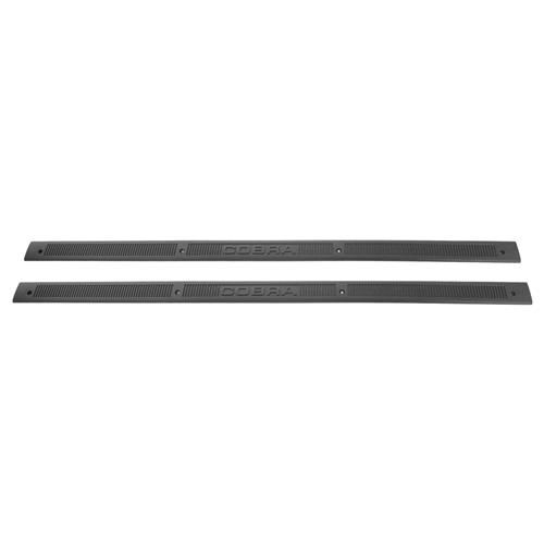 1979-1993 Mustang Cobra Script Scuff Plates - Black