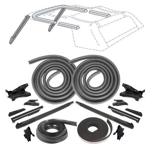 1988-89 Mustang Convertible Top 21 Piece Weatherstrip Kit  - From 10/87