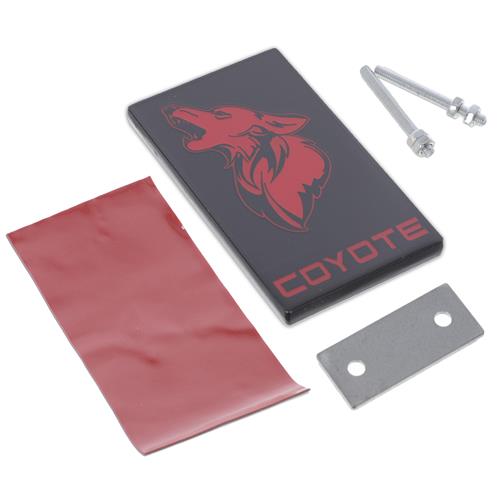 2015-22 Mustang MF-Auto Designs Coyote Emblem  - Black w/ Red