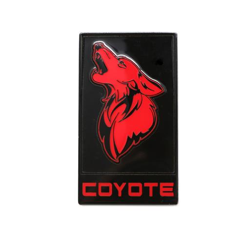 Mustang Coyote Grille Emblem - Black w/ Red (15-20)