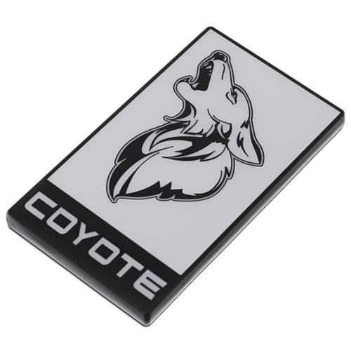 2015-22 Mustang MF-Auto Designs Coyote Emblem  - White w/ Black