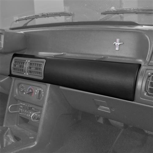 Ford Mustang 1987-1993 w/ Side Vents Velour Dash Cover Mat Black