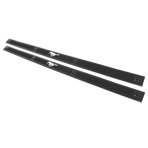 1979-1993 Mustang Pony Emblem Scuff Plates - Black