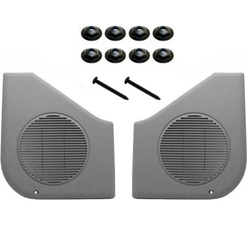 Mustang Door Speaker Grille Kit Smoke Gray (8793) LMR