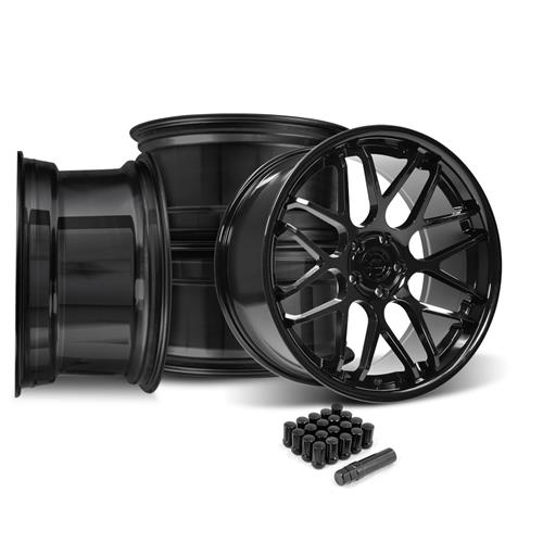 2015-24 Mustang Downforce Wheel Kit - 20x8.5/10  - Gloss Black