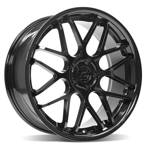 2015-23 Mustang Downforce Wheel & Nitto Tire Kit  - 20x8.5/10 - Gloss Black