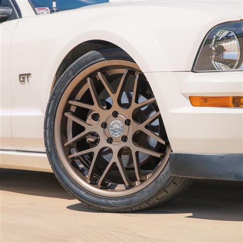 2005-14 Mustang Downforce Wheel & Ohtsu Tire Kit - 20x8.5/10 - Satin Bronze