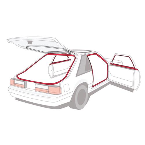 87-93 Fox Body Mustang Convertible Rear Exterior Top Well Liner Cowl Trim LX GT