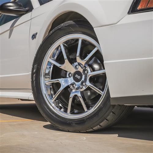 1994-04 Mustang SVE FR500 Wheel & Drag Radial Nitto Tire Kit - 17x9/10.5 - Chrome