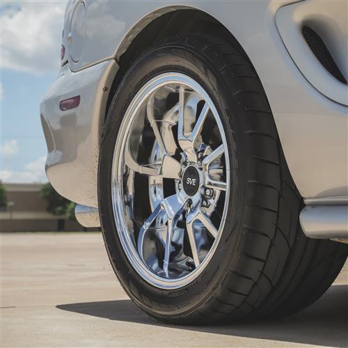 1994-04 Mustang SVE FR500 Wheel & Drag Radial Nitto Tire Kit - 17x9/10.5 - Chrome