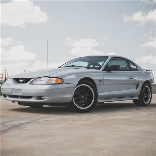 1994-04 Mustang SVE FR500 Wheel Kit - 17x9/10.5  - Black w/ Machined Lip