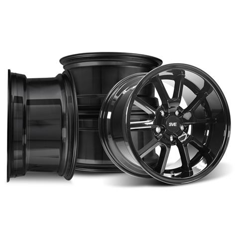 SVE Mustang FR500 Wheel Kit - 17x9/10.5 - Gloss Black (94-04)