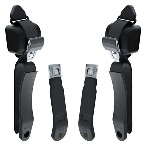 1979-1986 Mustang Front Seat Belt Kit - Gray