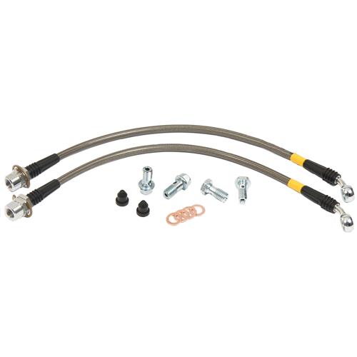 1987-93 Mustang Front Stainless Steel Brake Hoses  for 94-04 Mustang Calipers