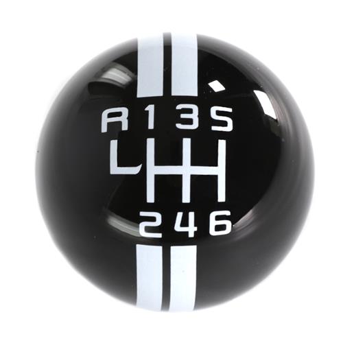 Mustang GT500 Style Shift Knob Black w/ White Shift Pattern (1114)