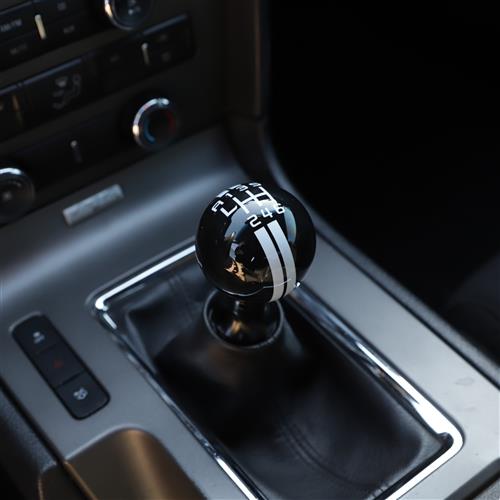 Mustang GT500 Style Shift Knob Black w/ White Shift Pattern (1114)