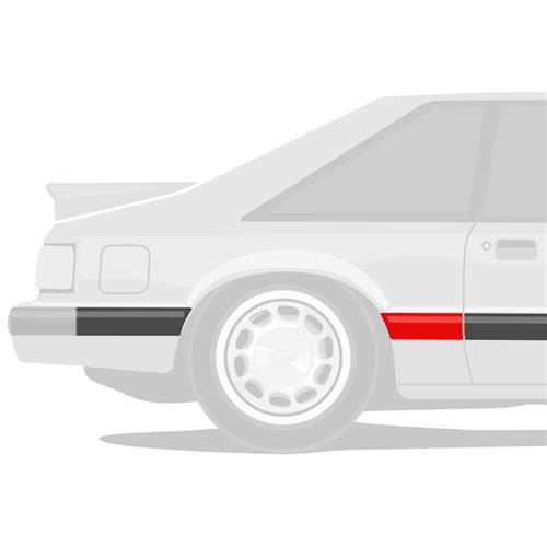 1987-93 Mustang LX Front of Quarter Panel Molding - RH