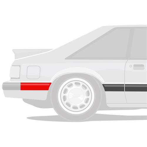 1987-93 Mustang LX Rear of Quarter Panel Molding - RH