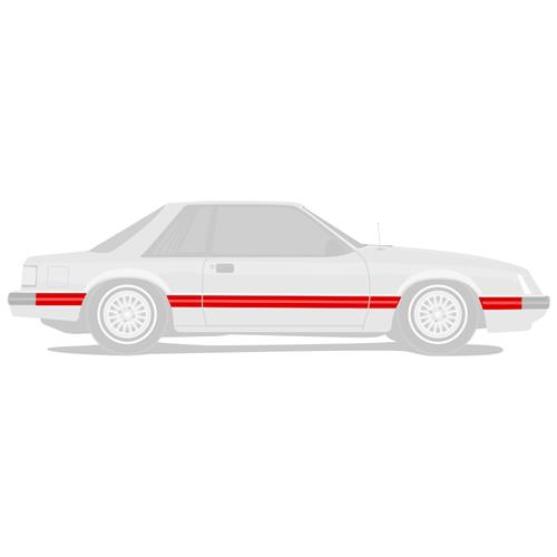 Mustang 10Piece Body Side Molding Kit (7984) LMR
