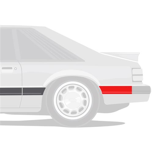 1985-86 Mustang Rear Of Quarter Panel Molding - LH