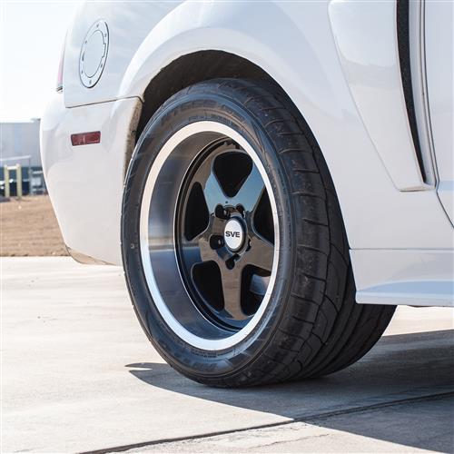 SVE Mustang Saleen SC Style Wheel & Drag Radial Tire Kit 17x9/10 Black NT555R (9404)