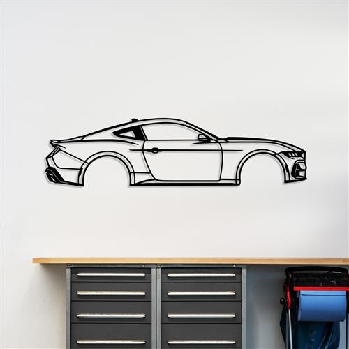 Mustang Silhouette Metal Wall Art (24-25) Coupe - LMR