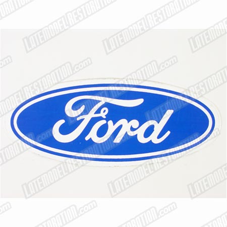 Ford Oval Decal (White Background) - 3.5"X1.5"