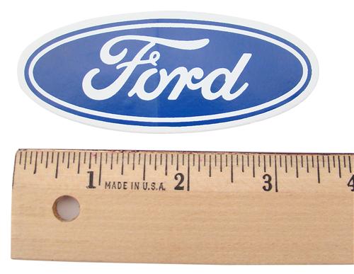 Ford Oval Decal - 3.5"X1.5"  - White Background