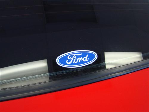 Ford Oval Decal (White Background) - 3.5"X1.5"