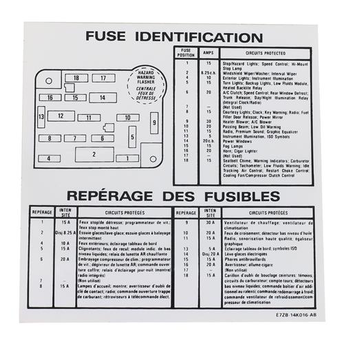 1992 mustang fuse box diagram