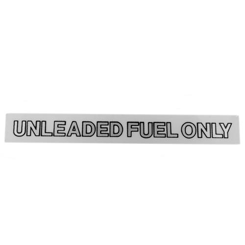 Black/Silver Unleaded Gasoline Only Decal - LMR.com