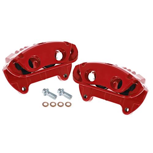 1994-2004 Mustang PowerStop 13" Cobra Style Front Brake Kit w/ Stock Rotors - Red