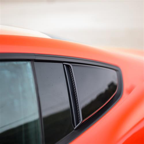 Roush Mustang Quarter Window Scoops Black (1521) 421881