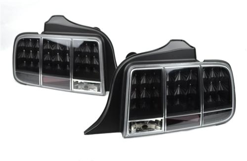 Mustang Led Tail Lights - Sequential Black 05-09