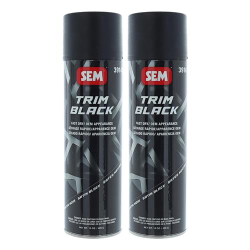 SEM 39063 Trim Gloss Black Aerosol – 12 Oz – Flexible Automotive Trim Paint