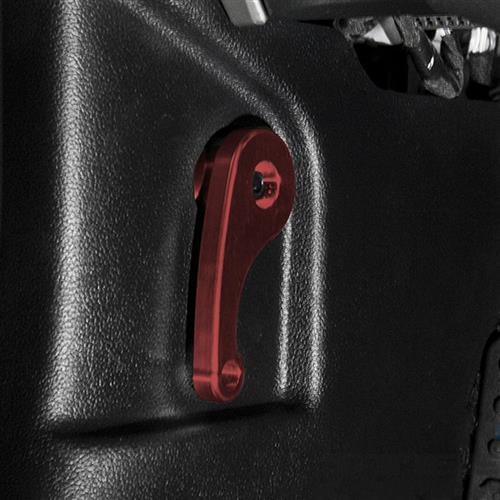 2015-23 Mustang Steeda Billet Aluminum Interior Hood Latch  - Red