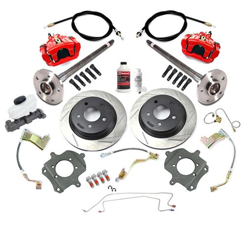 SVE Mustang 5 Lug Rear Disc Conversion Kit 28 Spline Red 1993 