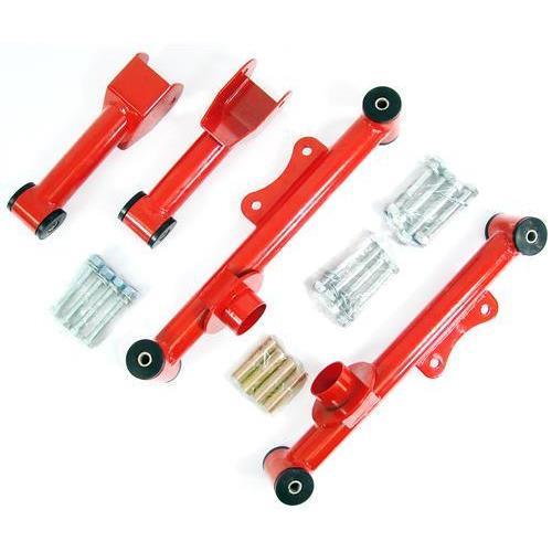 Premium Quality Ford Mustang Full Set 4 Piece Rear Control Arms Kit Red