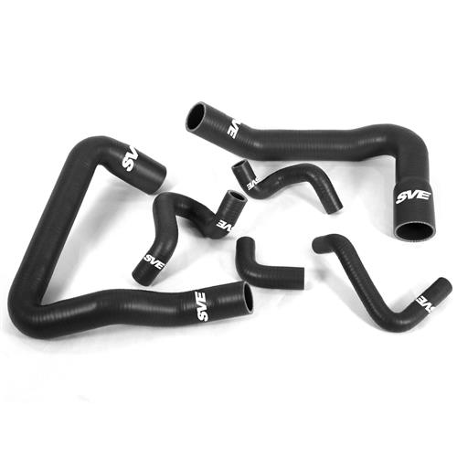 Black Silicone Radiator Hose Kit For Ford Mustang GT LX Cobra 5.0 (1986-1993)