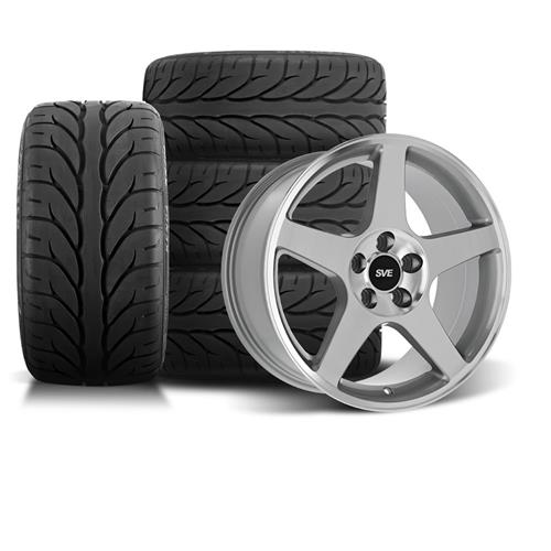 SVE Mustang 03 Cobra Wheel & Kenda Tire Kit - 18x9/10 - Machined