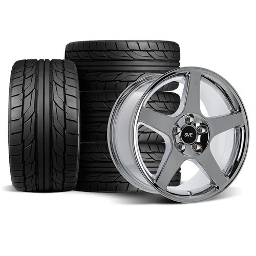 SVE Mustang 03 Cobra Wheel & Nitto Tire Kit - 18x9/10 - Chrome (94-04)