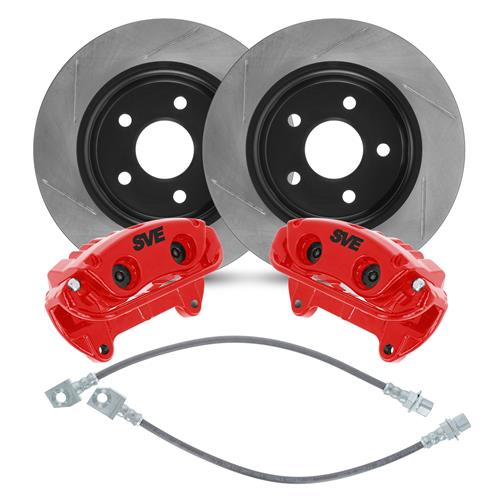 Pads For 1999 2000 2001 Ford Mustang Cobra Front Red Brake Calipers And Rotors 