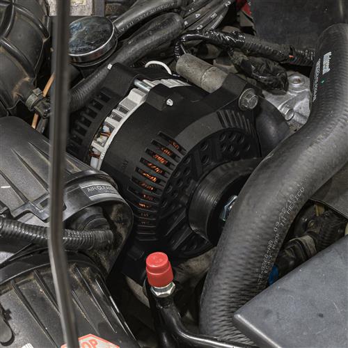 Mustang 200 Amp Alternator & Power Wire Upgrade Kit Black 9495