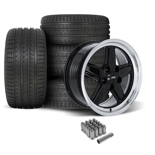 SVE Mustang 5 Lug S89 Wheel & Sumitomo Tire Kit - 17x8/9 - Black