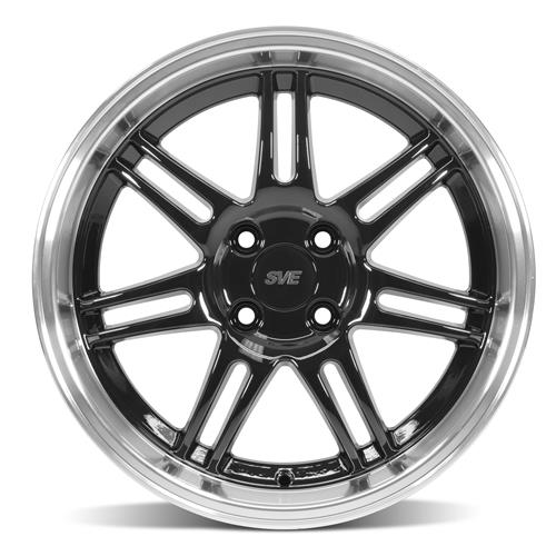 1979-93 Mustang SVE 4 Lug Anniversary Wheel & Sumitomo Tire Kit  - 17x9/10 - Black W/ Machined Lip
