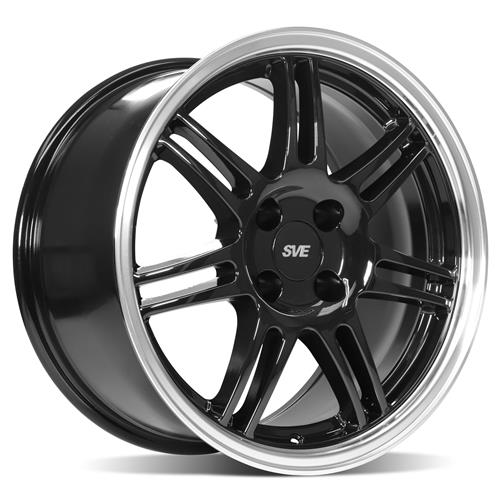 1979-93 Mustang SVE 4 Lug Anniversary Wheel & Sumitomo Tire Kit  - 17x9/10 - Black W/ Machined Lip