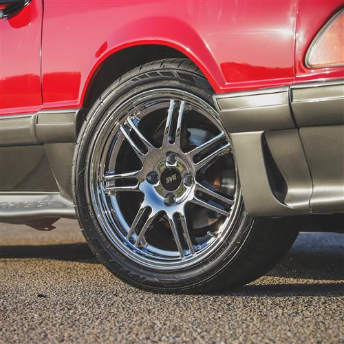 1979-93 Mustang SVE 4 Lug Anniversary Wheel & Nitto Tire Kit  - 17x9 - Chrome
