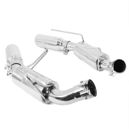 Rev9 CB-1012 FlowMAXX Axle-Back Stainless Steel Exhaust Kit Sport-tuned Muffler compatible with Ford Mustang GT/GT500 2005-10 