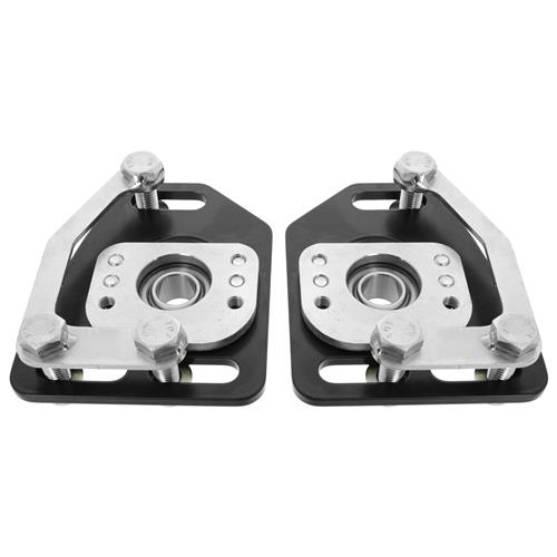 FOR 90-93 FORD MUSTANG FRONT ADJUSTABLE +/-3.0 CAMBER +/-2.0 CASTER PLATES BLUE